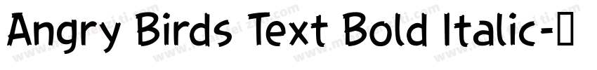 Angry Birds Text Bold Italic字体转换